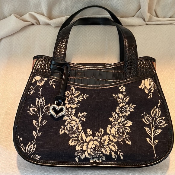 Brighton Vintage/Rare “Mercedes” Fabric and Leather Printed Handbag. - Picture 2 of 15